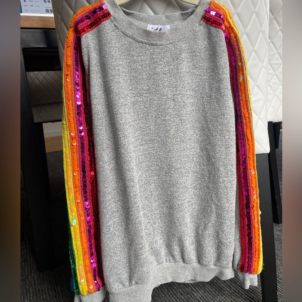 Lola the boys rainbow sequin sweater